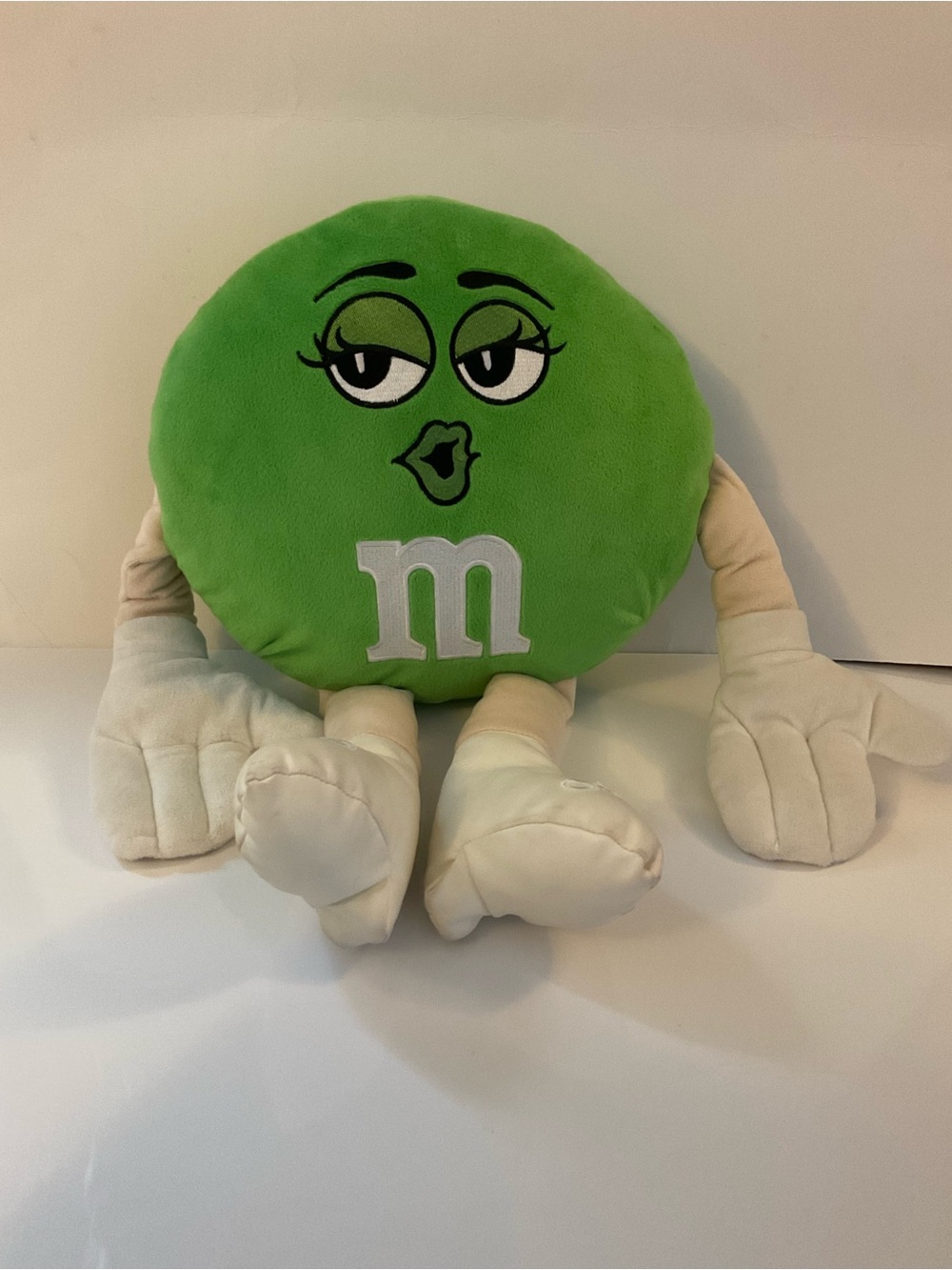 M&M Green Blowing a Kiss Plush